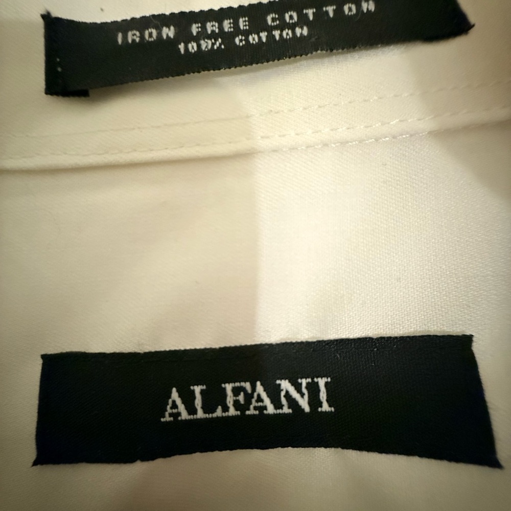 Alfani Men's White Dress Shirt - Picture 2 of 5